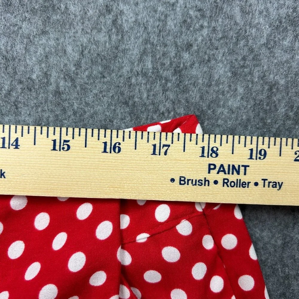 Disney Lauren Conrad Minnie Mouse Bow Shorts Women's Size XL Red Polka Dot - Picture 9 of 12